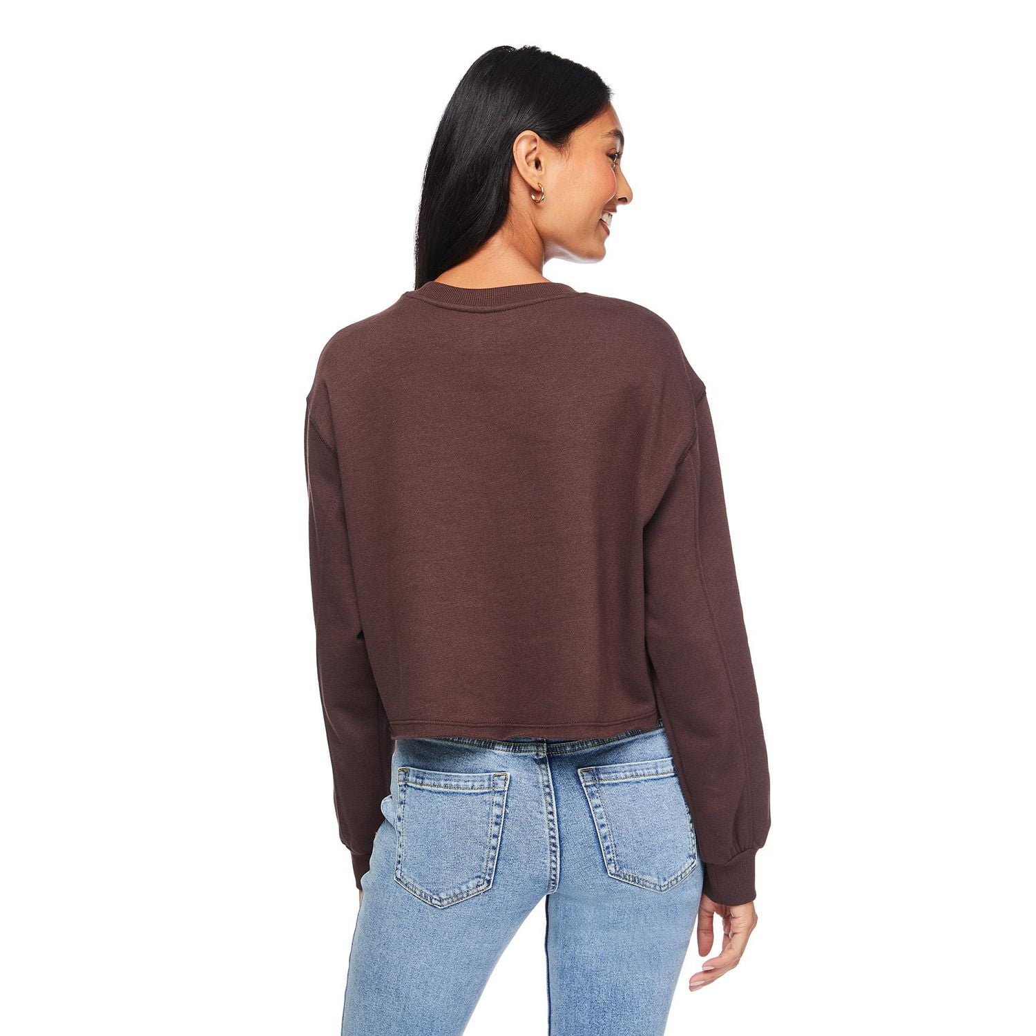 No Boundaries Women's Cropped Fleece Popover