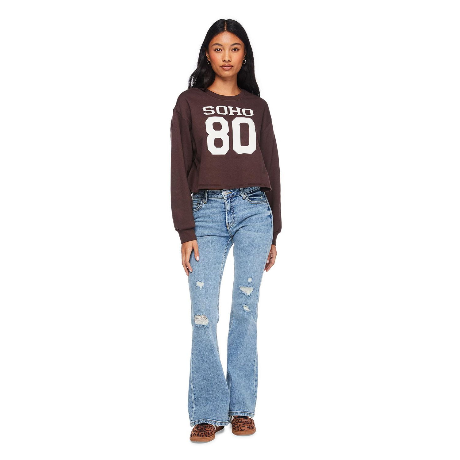 No Boundaries Women's Cropped Fleece Popover