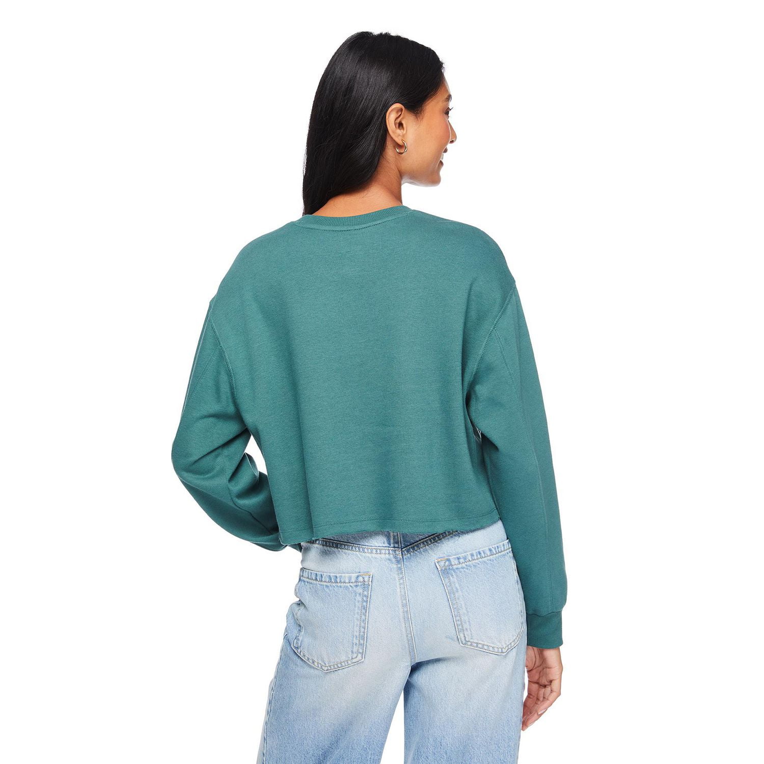 No Boundaries Women's Cropped Fleece Popover, Sizes XS-XXL