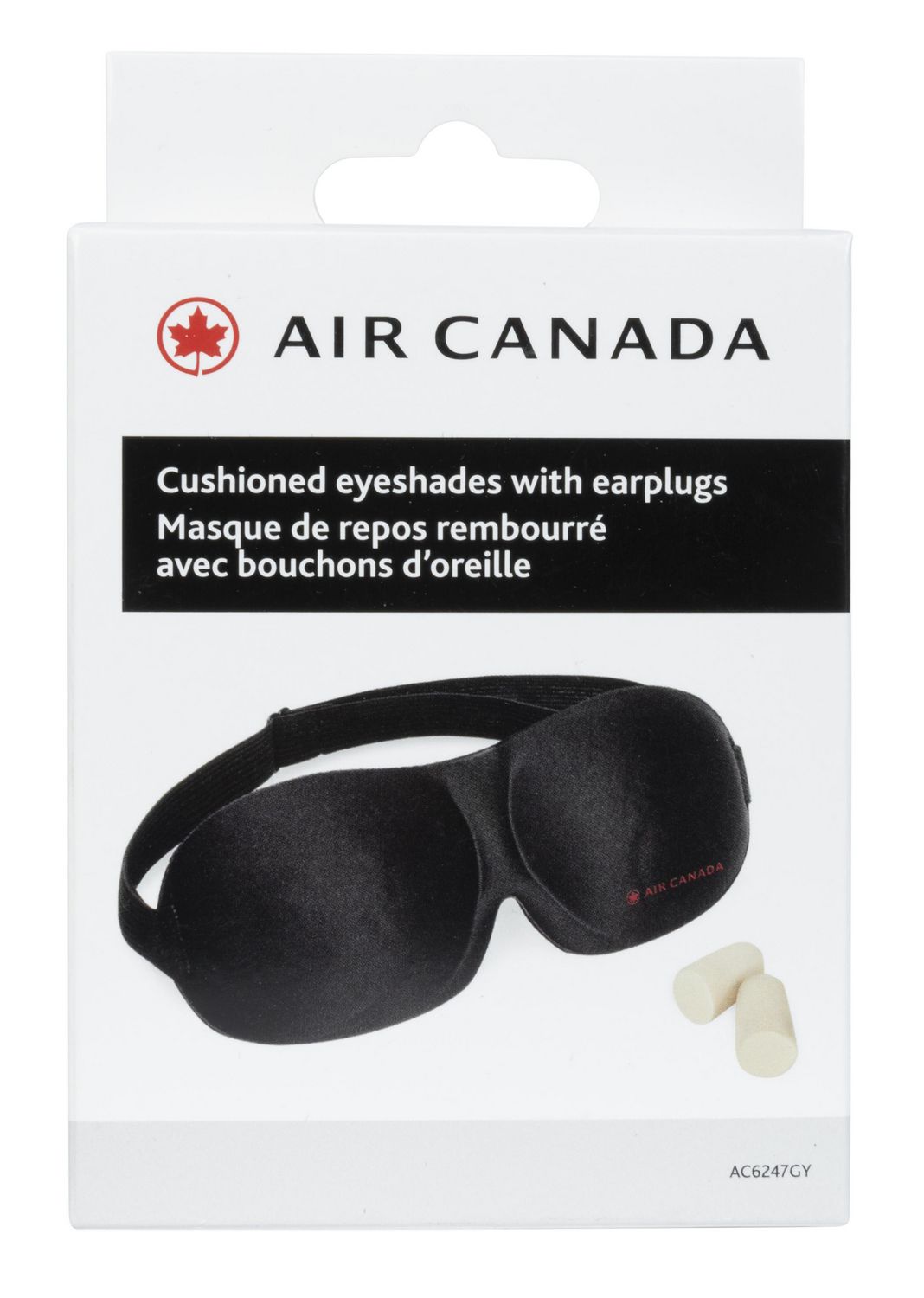 Air Canada Cushioned eyeshadeswith Earplugs, Eyeshades with Earplugs 