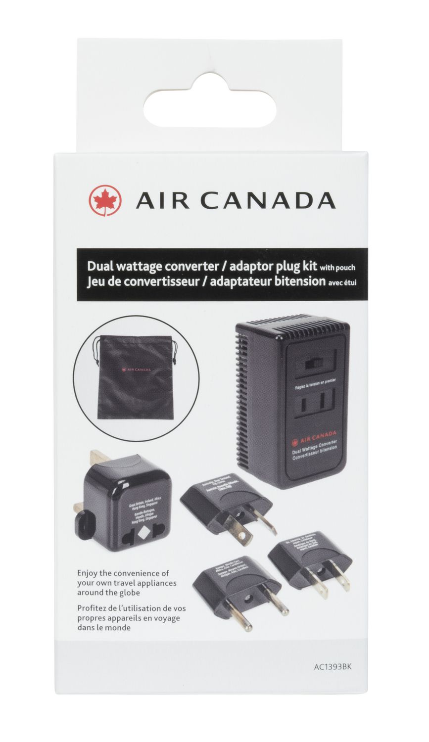 Kit à convertisseur / adaptateur double wattage de Air Canada 7 pieces 