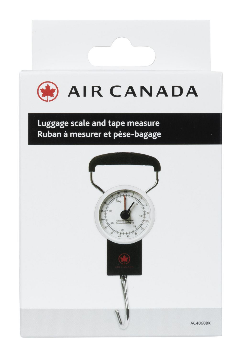 Ruban à mesurer et pèse-bagage jusq'à 37.6 kg (83 ln) par L'Air Canada  Ruban à mesurer 