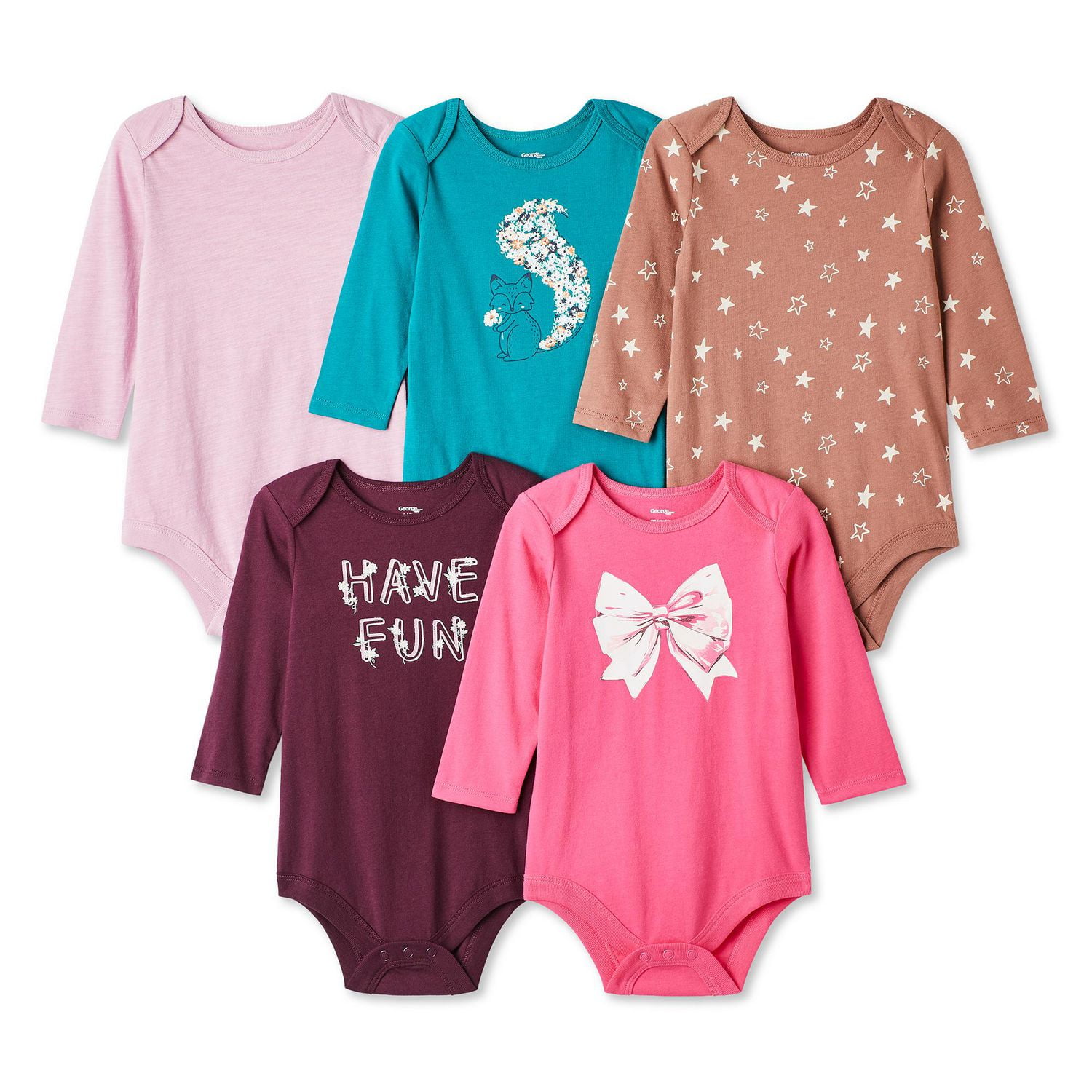 George Baby Girls' Bodysuit 5-Pack