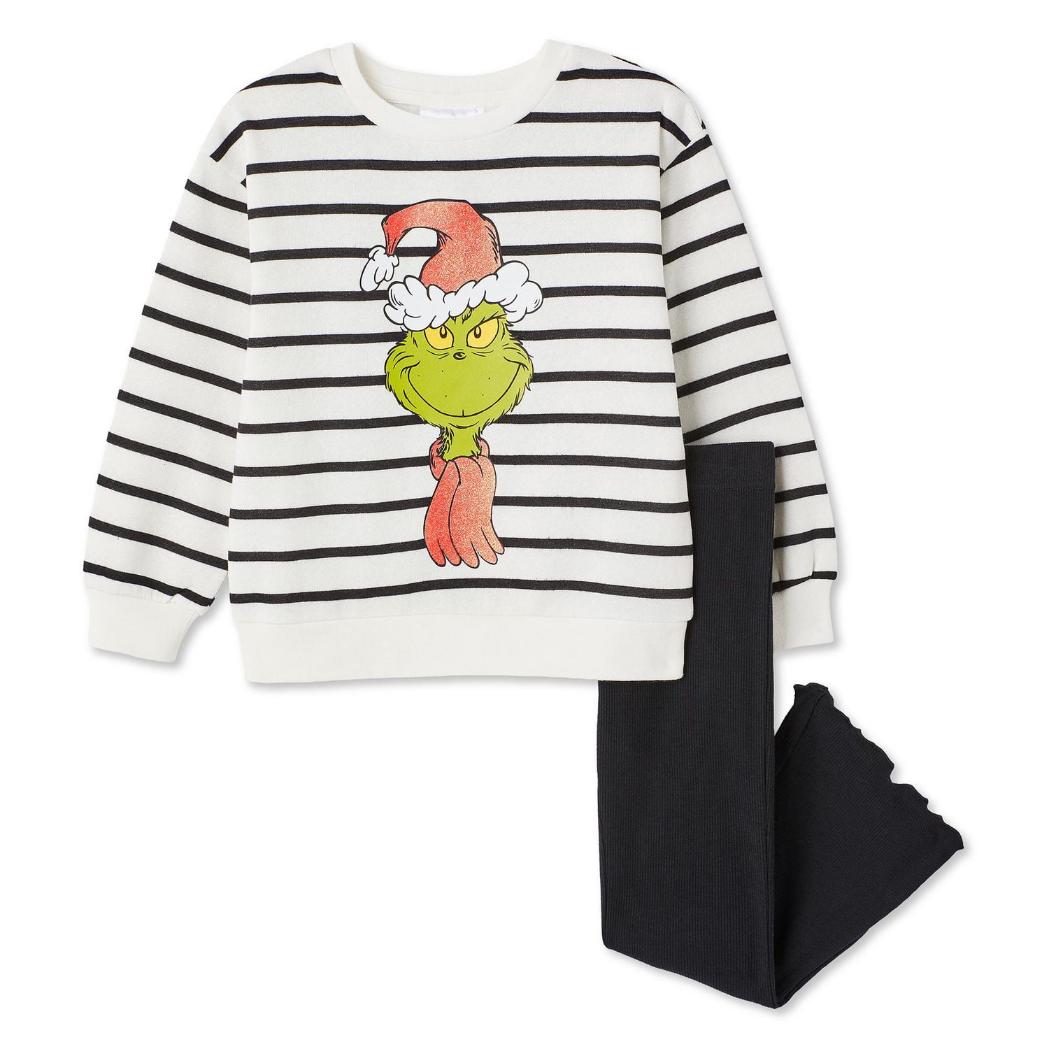 Ensemble 2 pièces avec chandail Le Grinch pour petites filles