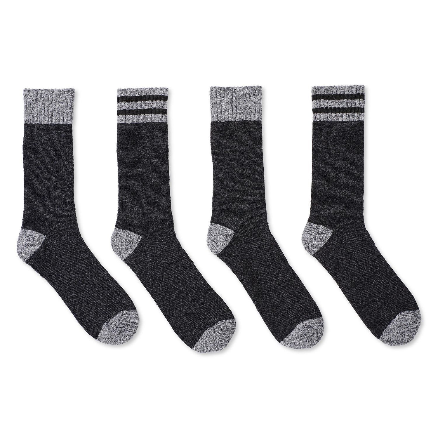 Athletic Works Men's Crew Boot Socks 4-Pack