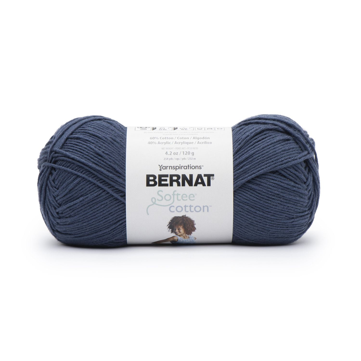 Bernat Soft Boucle Yarn Medium Blue 5 Oz Canada AT557 