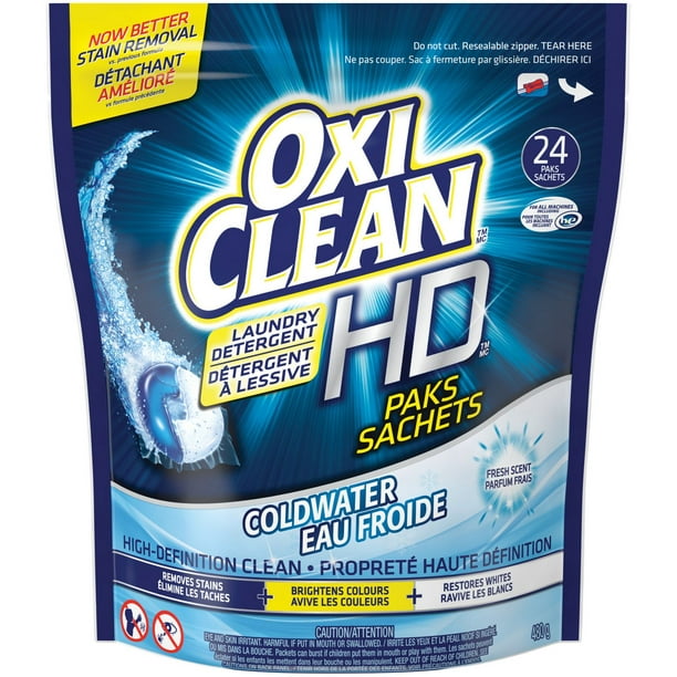 Détergent à lessive en sachet au parfum frais eau froide HD(MC ) d'OxiCleanMC