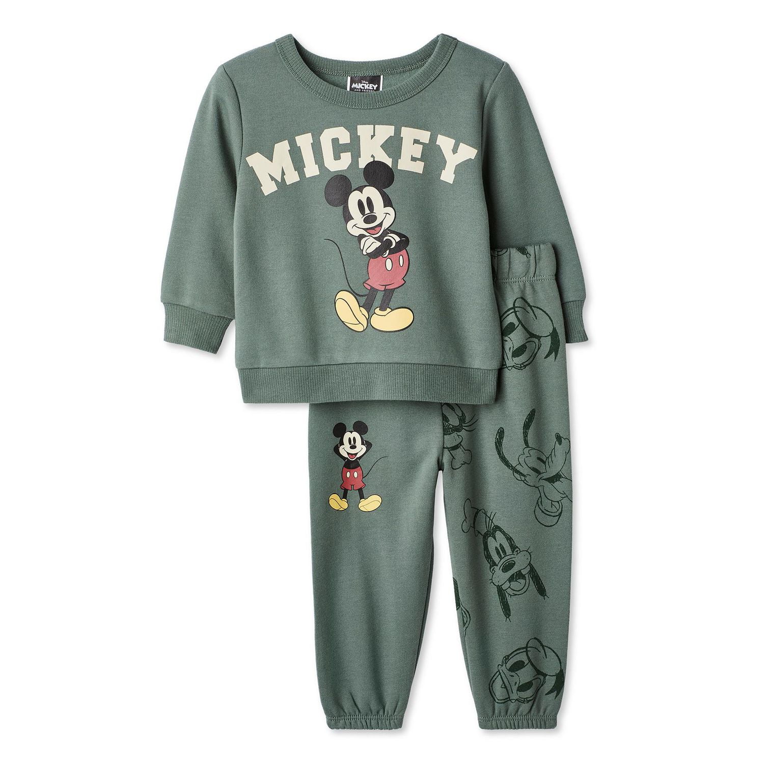 Disney Baby Boys' Mickey Mouse Sweatshirt 2-Piece Set