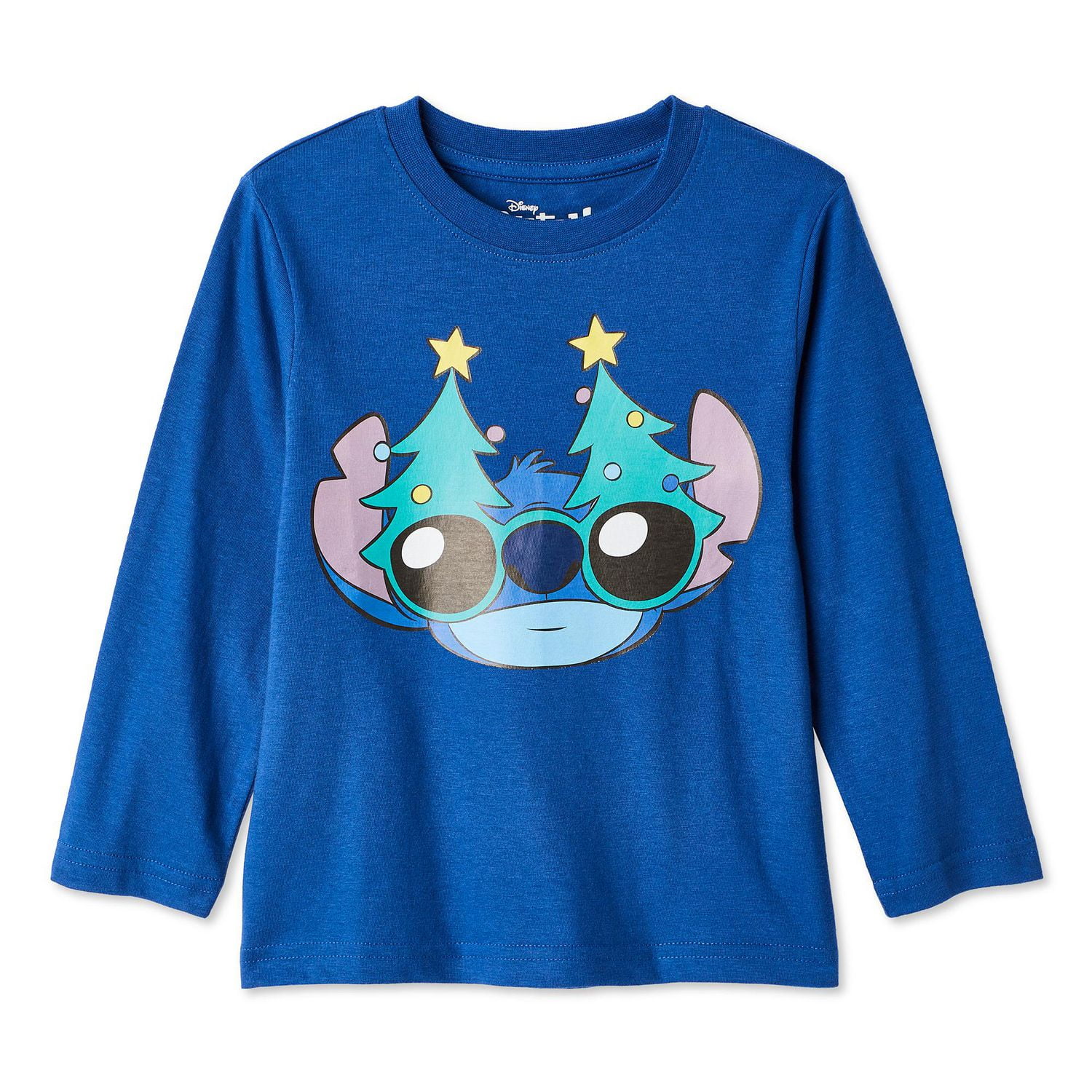 Disney Toddler Boys' Stitch Long Sleeve Holiday T-Shirt