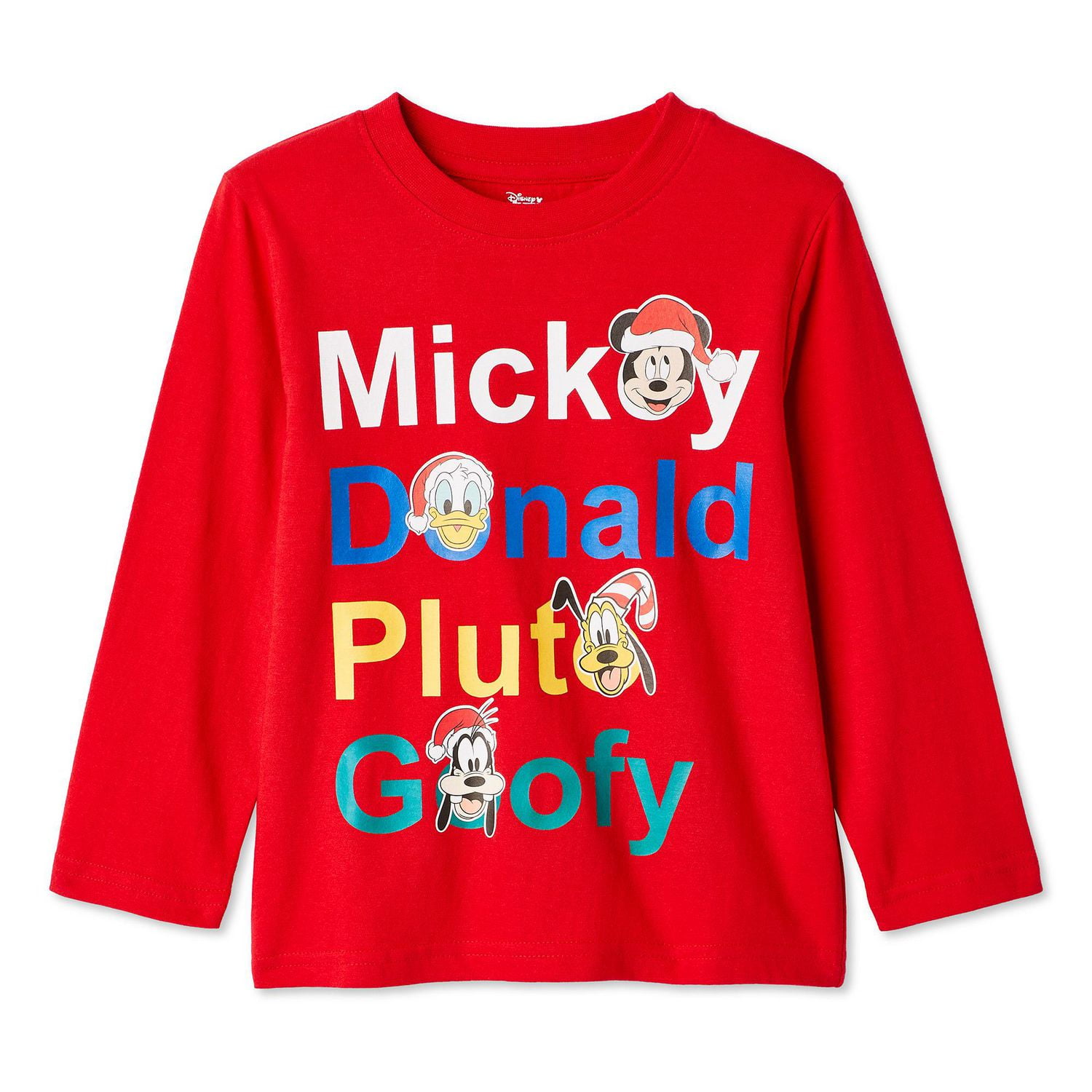 T-shirt des fêtes à manches longues Mickey Mouse Disney pour petits garçons