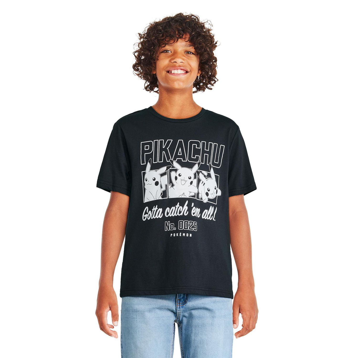 Pokemon Boys' Pikachu Short Sleeve Tee