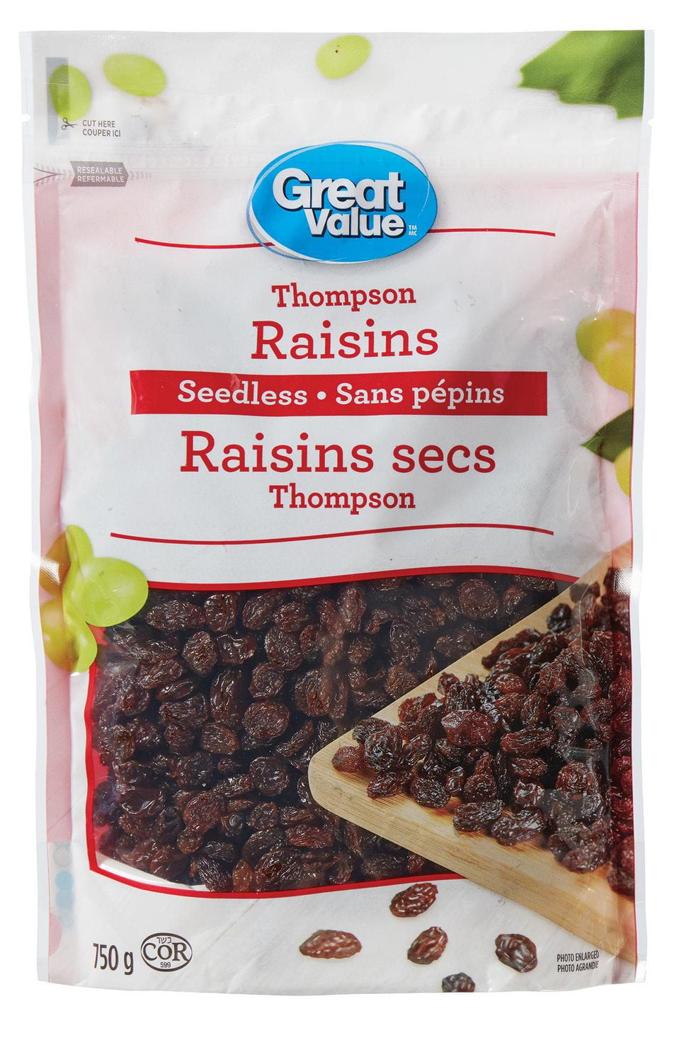 Great Value Seedless Thompson Raisins Walmart Canada