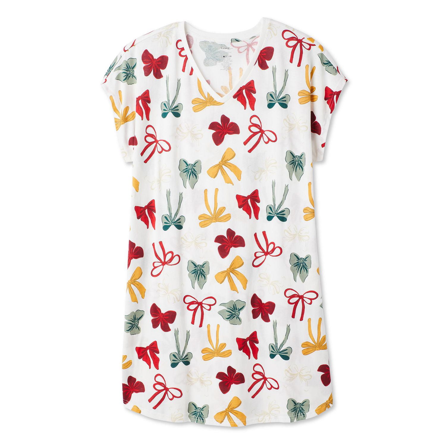 Chemise de nuit à encolure en V George Plus pour femmes