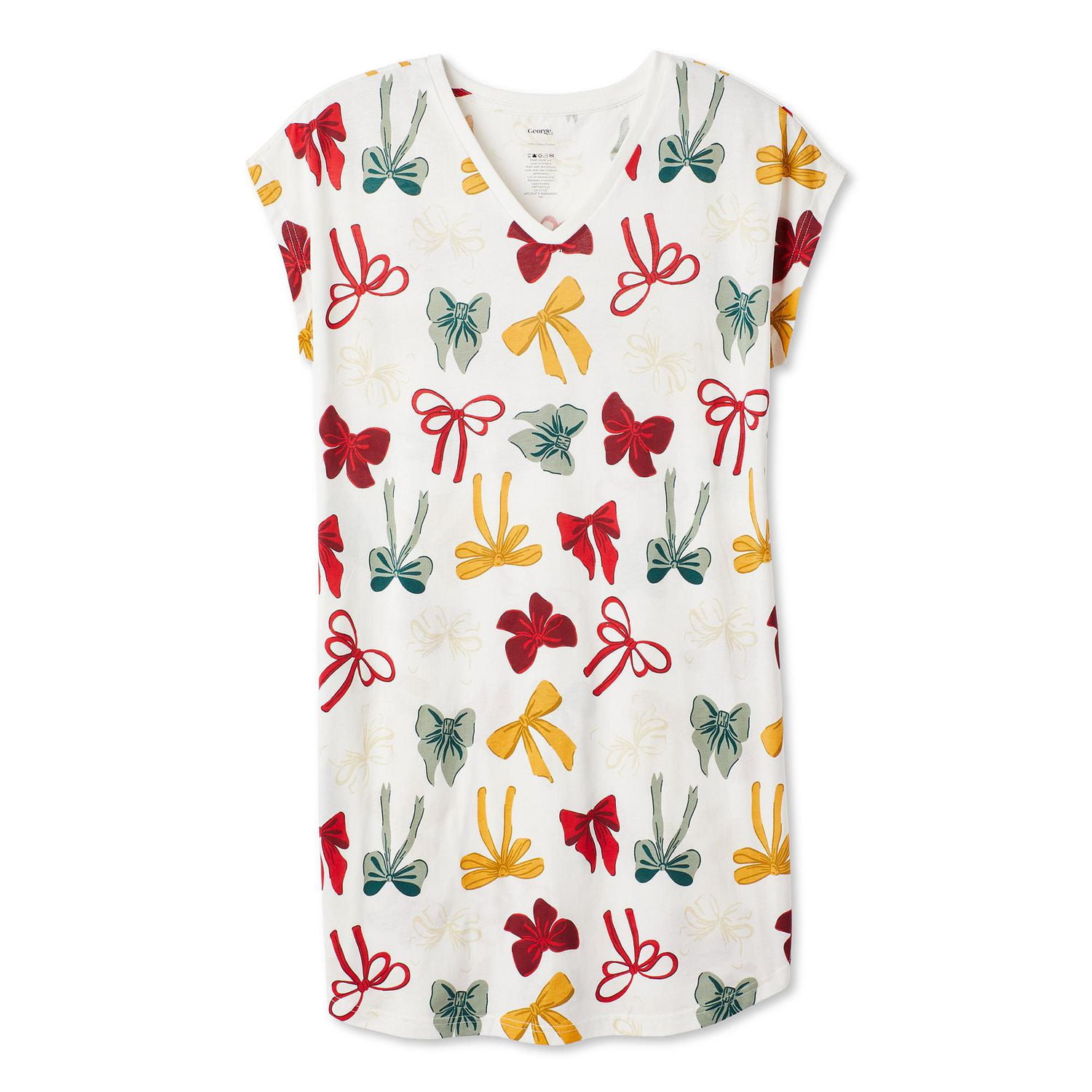 Chemise de nuit à encolure en V George pour femmes