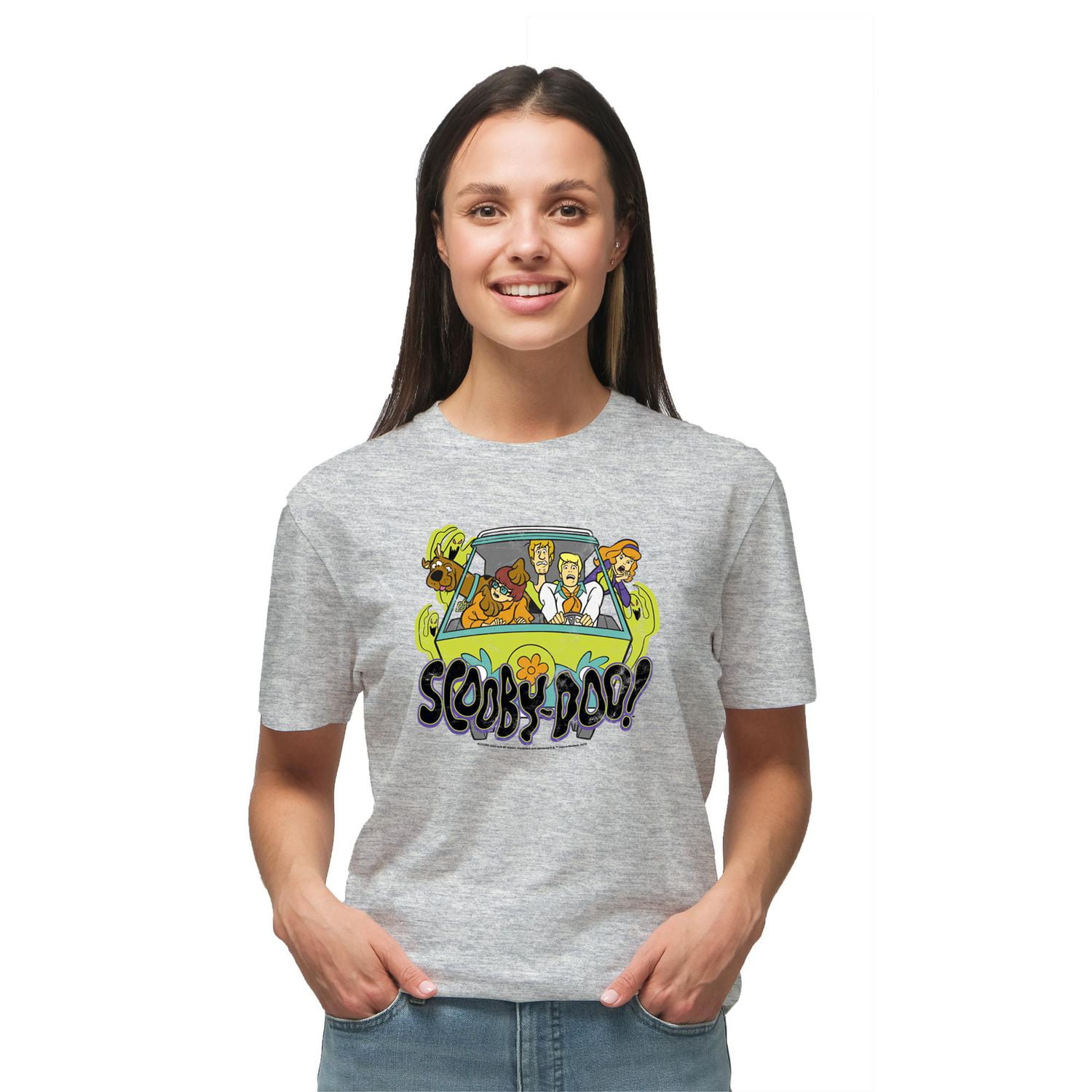 T-shirt à manches courtes pour femme Scooby Doo Mystery Scare