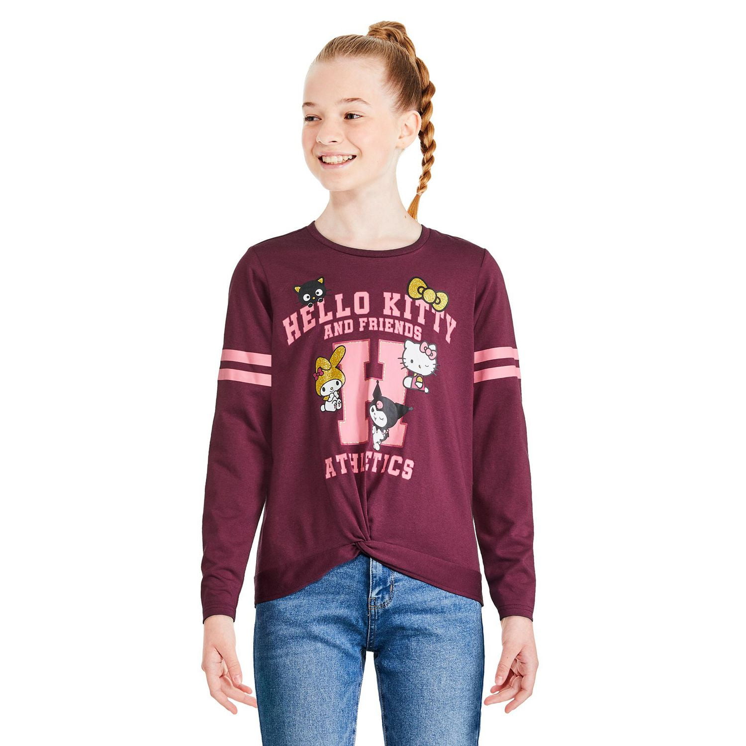 Hello Kitty and Friends Girls' Long-Sleeve Twist Front Top