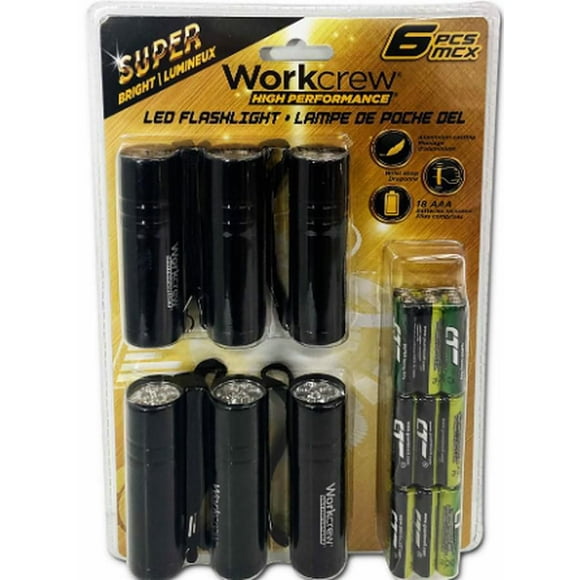 6Pk Led Flashlight, 6Pk Led Flashlight- WC