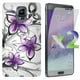 Étui d'Exian pour Samsung Galaxy Note 4 - motif floral, violet et blanc – image 1 sur 1