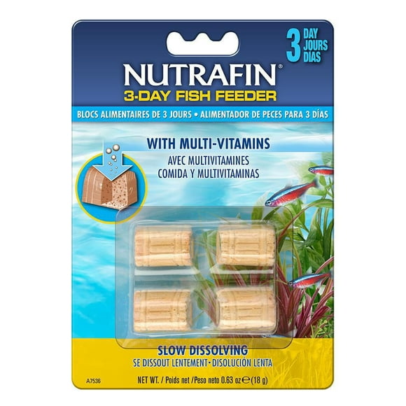 Blocs alimentaires de 3 jours Nutrafin pour poissons 18 g (0,63 oz)