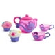 Ensemble de petits gâteaux pour le bain et le thé Munchkin Jouet de bain, comprend 1 théière, 2 tasses à thé et 2 jouets Cupcake Squirt, rose/violet – image 1 sur 4