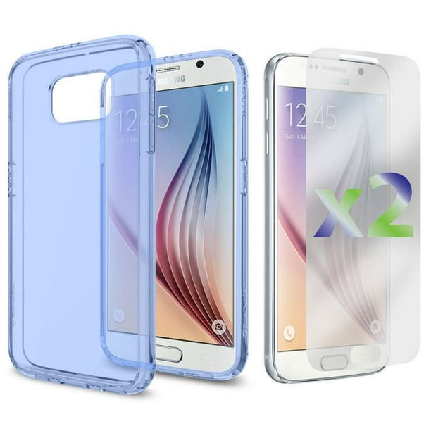 Étui transparent d'Exian pour Samsung Galaxy S6 - bleu