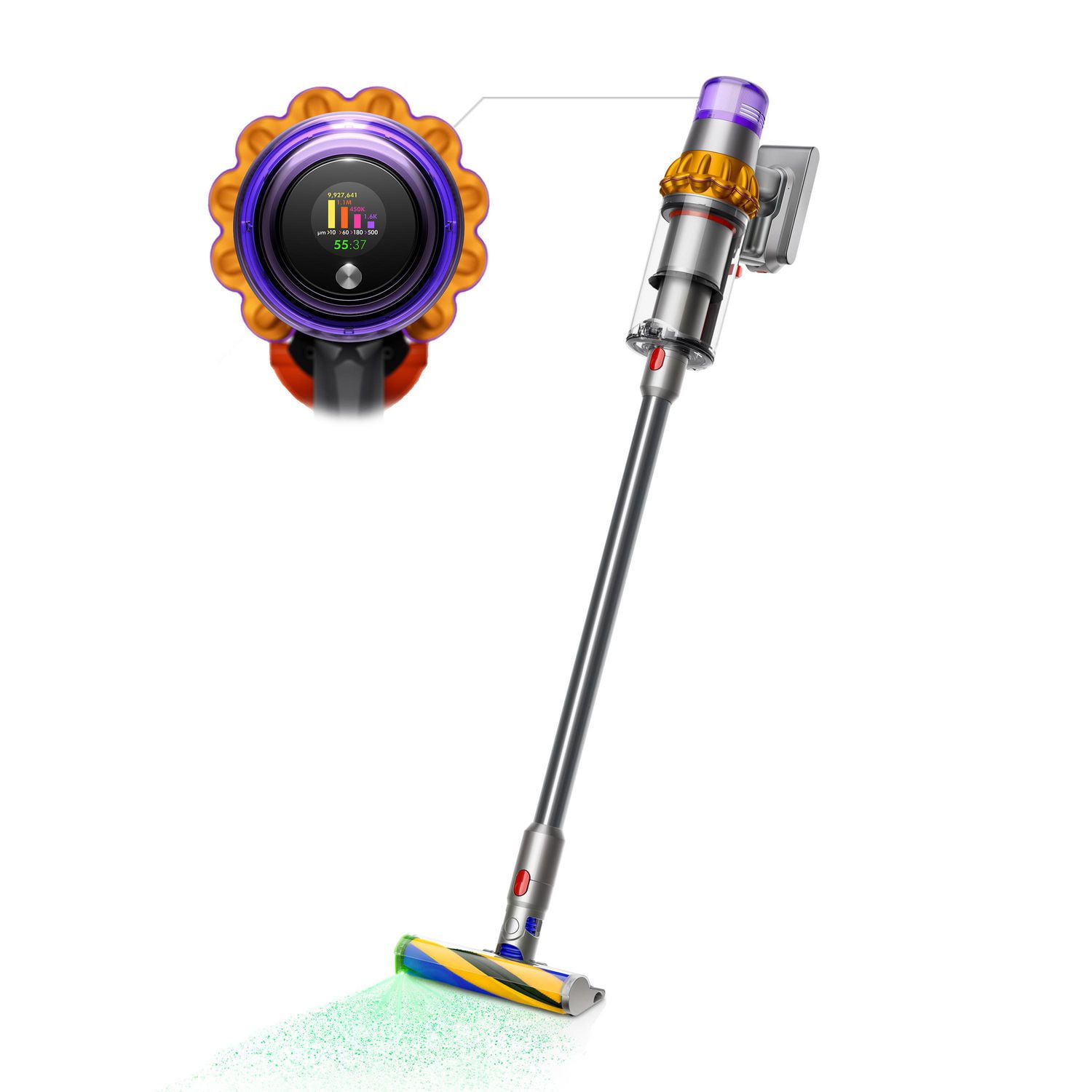 Dyson V15 Detect Absolute offers HEPA filtration and an intelligent clean