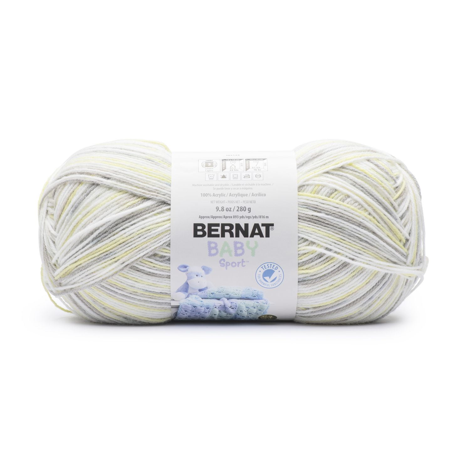 Bernat® Baby Sport™ Ombre Yarn, Acrylic 3 DK, 9.8oz/280g, 893 Yards