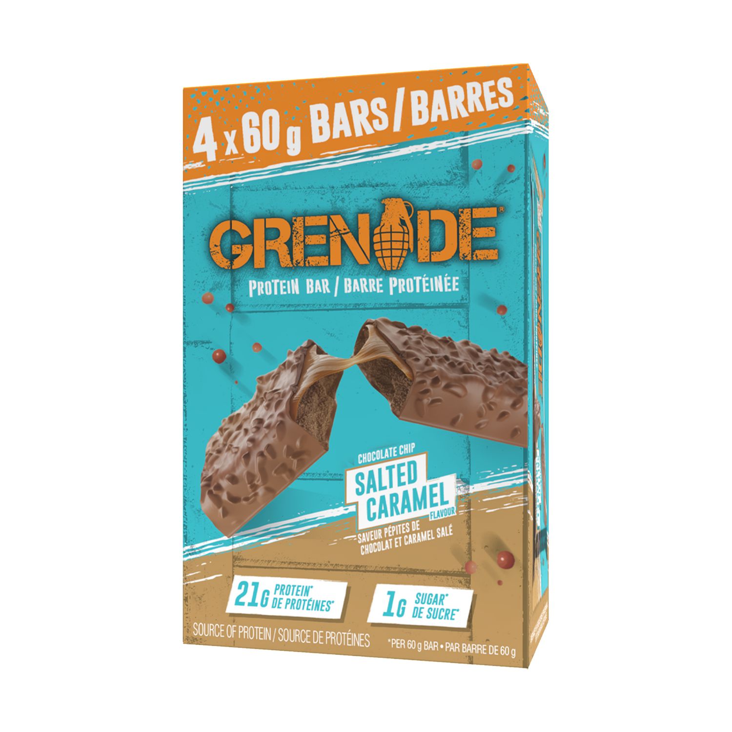 Grenade Protein Bar Chocolate Chip Salted Caramel 4x60g