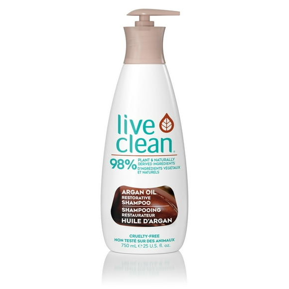 Shampoing restaurateurs huile d'argan de Live Clean 750 ml, shampoing