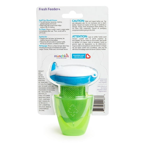 Munchkin Baby Fresh Food Mesh Feeder Deluxe. Baby Gets Nutrition with No  Risk