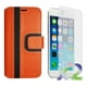Étui portefeuille d'Exian pour iPhone 6 Plus - rayures orange et noires – image 1 sur 3