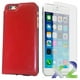 Étui portefeuille Exian en cuir véritable pour iPhone 6 Plus/6s Plus en rouge – image 1 sur 3