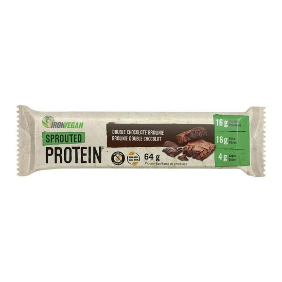 Iron Vegan Sprouted Protein Bars - Double Chocolate Brownie Flavour