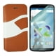 Étui portefeuille d'Exian pour Nexus 6 - vagues beiges et blanches – image 1 sur 3