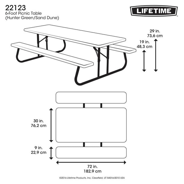 Table de pique-nique pliante en résine pour enfants Lifetime