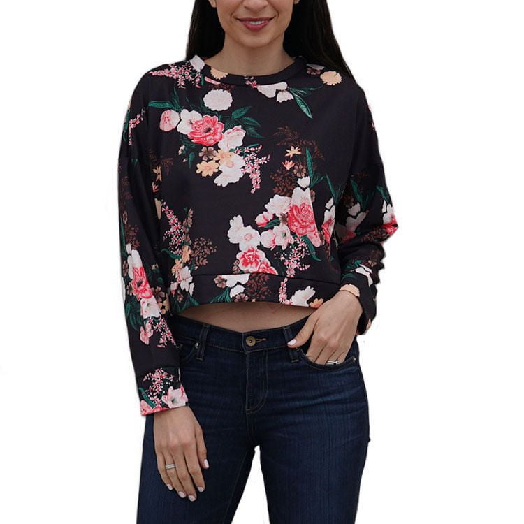 floral printed sweatshirt