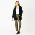 thumbnail image 2 of DV L/S Ottoman ribbed cardigan, 2 of 5