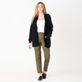 thumbnail image 2 of DV L/S Ottoman ribbed cardigan, 2 of 5