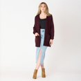thumbnail image 2 of DV L/S Ottoman ribbed cardigan, 2 of 4