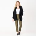 thumbnail image 2 of DV L/S Ottoman ribbed cardigan, 2 of 5