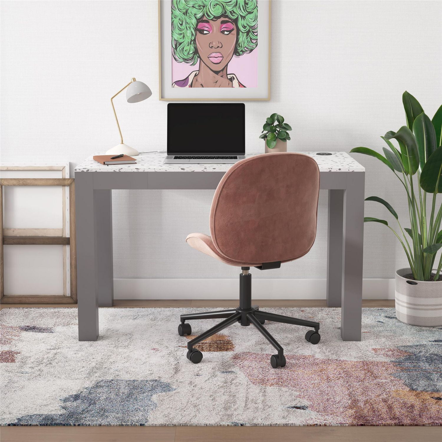 CosmoLiving by Cosmopolitan Astor Desk with Wireless Charger Desks