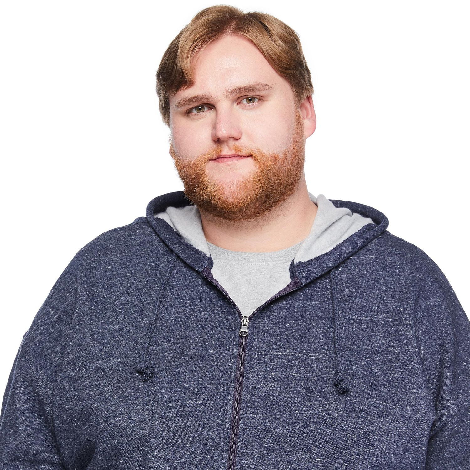 Haut à capuchon zippé sur la longueur George Plus pour hommes