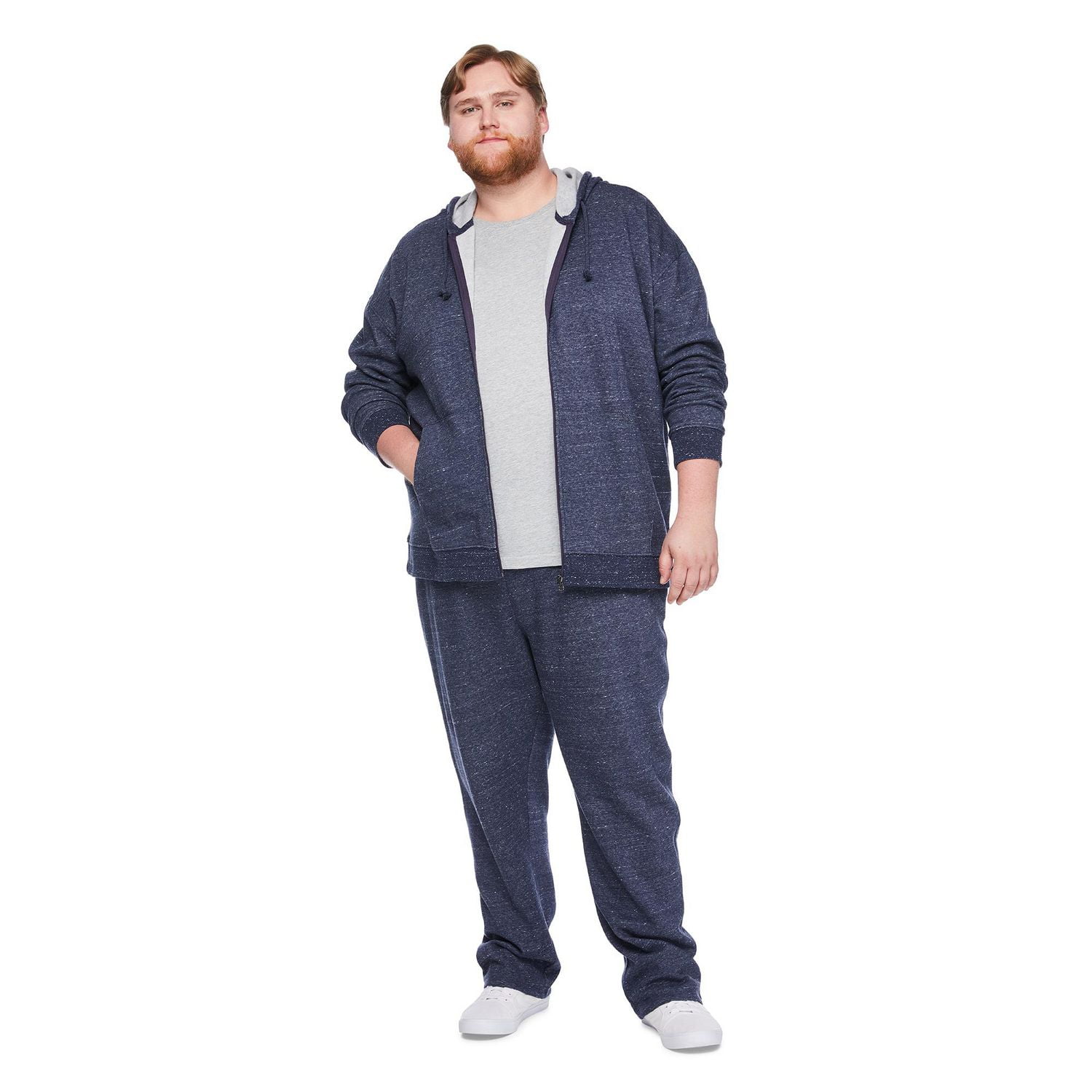 Haut à capuchon zippé sur la longueur George Plus pour hommes