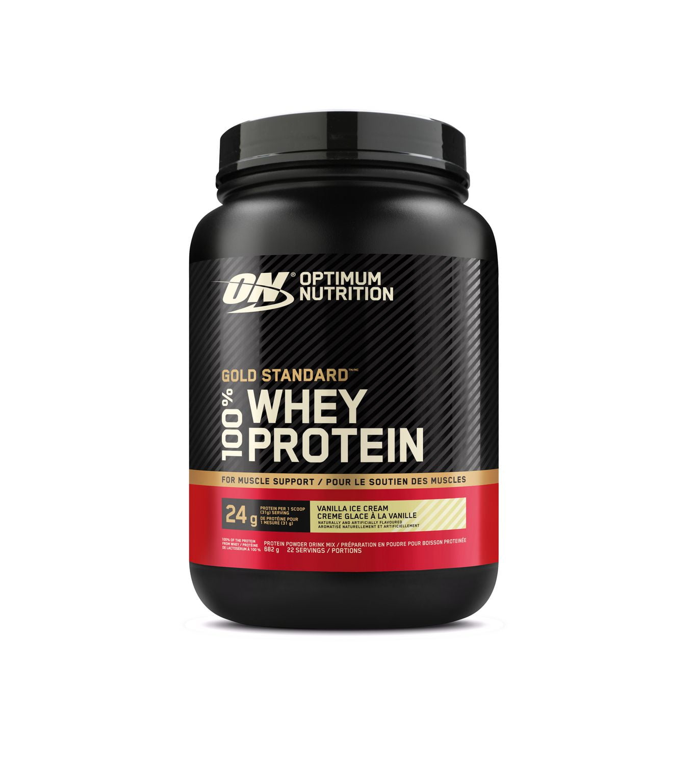 Crème glacée à la vanille Optimum Nutrition 100 % Gold Standard Whey 1,5 lb