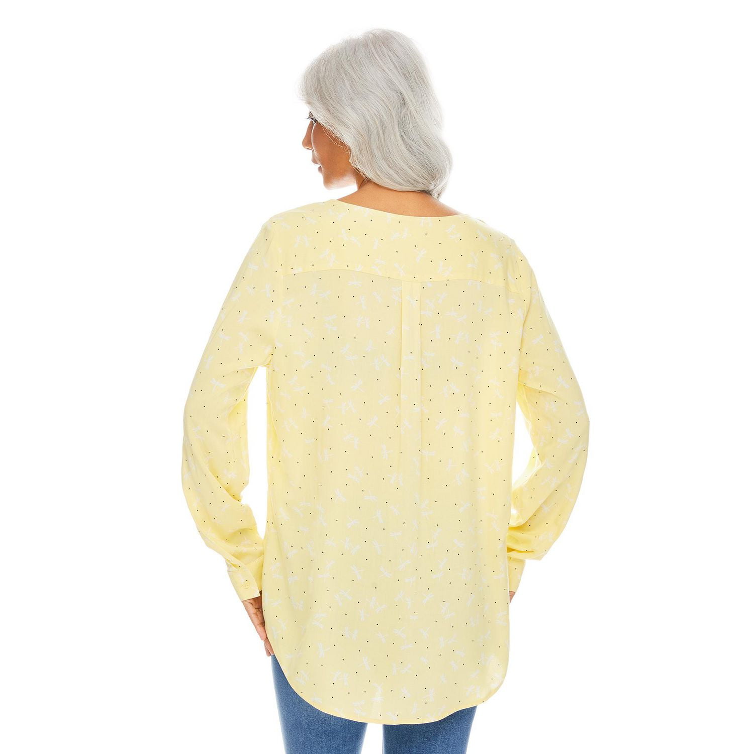 Penmans Women's Printed Roll Tab Blouse