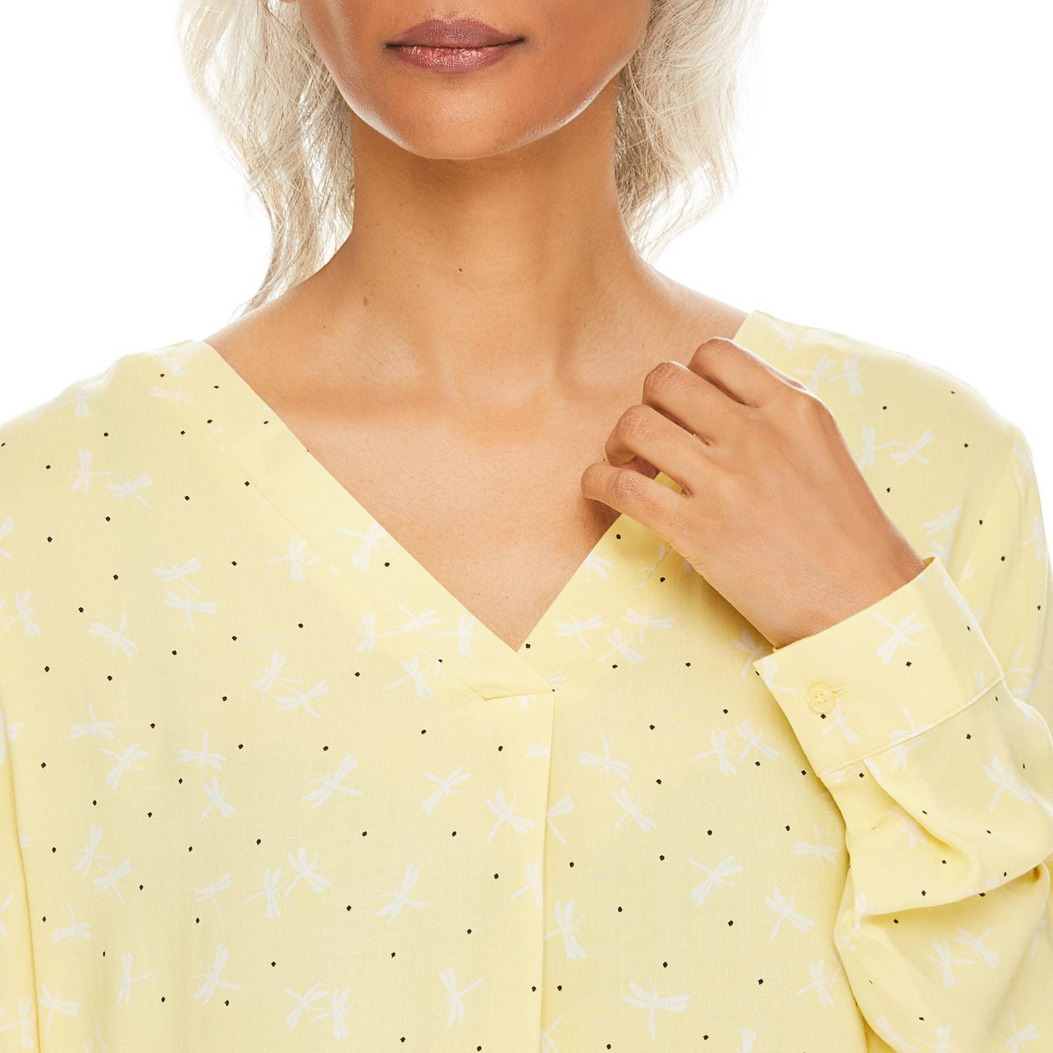 Penmans Women's Printed Roll Tab Blouse