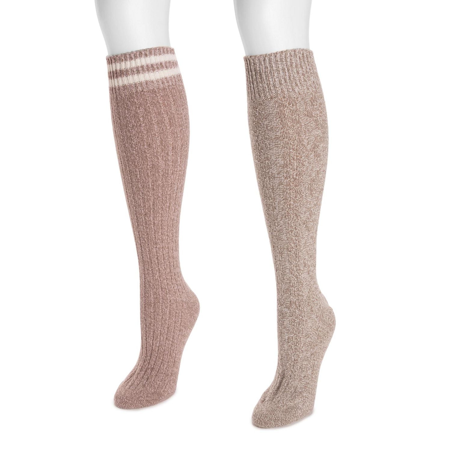 Chaussettes hautes Muk Luks pour femmes, 2 paires