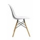 Chaise blanche Eames de Nicer Furniture aux jambes en bois – image 3 sur 5