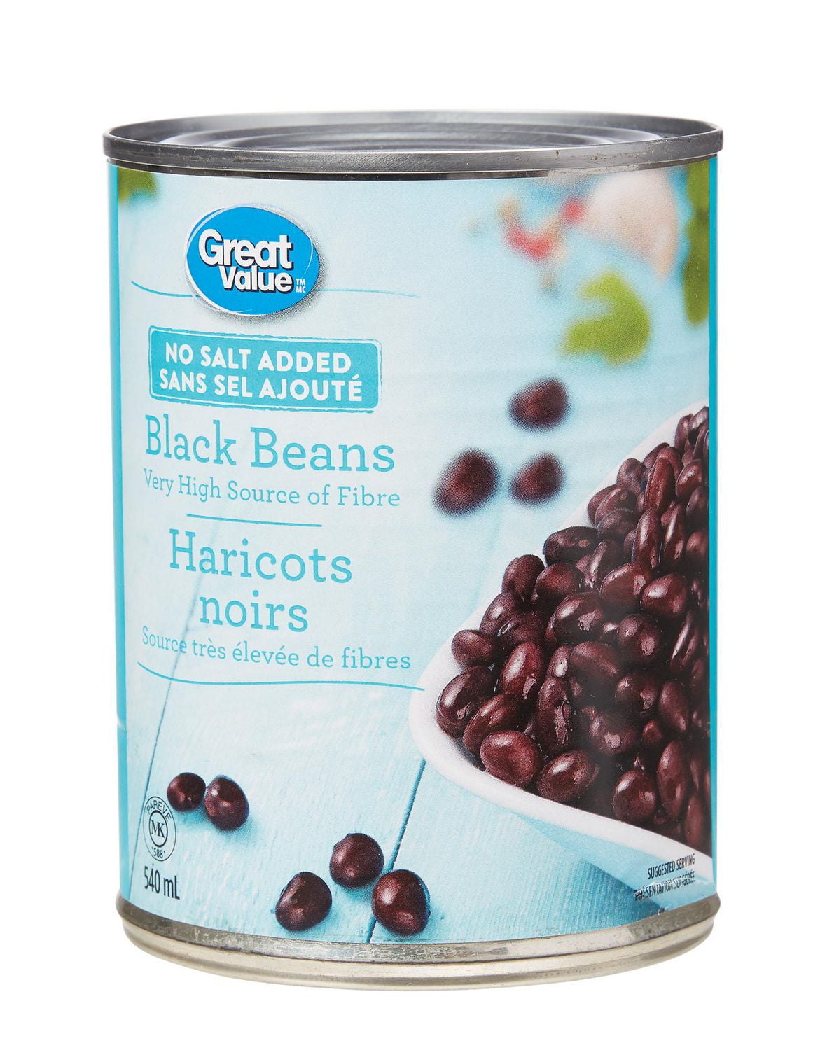 Great Value No Salt Added Black Beans Walmart Canada
