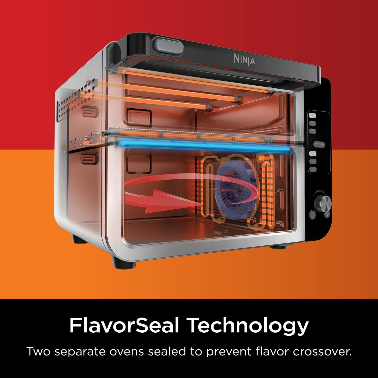 Ninja DCT401C 12 in 1 Double Oven with FlexDoor With FlavourSeal Technology